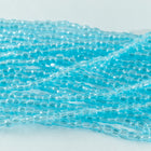 9/0 Luster Transparent Ice Blue 3-Cut Czech Seed Bead (10 Gm, Hank, 10 Hanks) #CSP012-General Bead