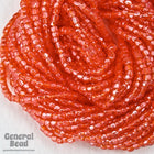 12/0 Luster Transparent Orange 3-Cut Czech Seed Bead (5 Gm, Hank, 10 Hanks) #CSR017-General Bead