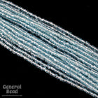 12/0 Luster Transparent Aqua 3-Cut Czech Seed Bead (5 Gm, Hank, 10 Hanks) #CSR053-General Bead