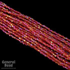 12/0 Transparent Chinese Red AB 3-Cut Czech Seed Bead (5 Gm, Hank, 10 Hanks) #CSR069-General Bead