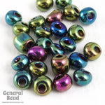 8/0 Green Iris Czech Raindrop-General Bead