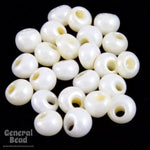 8/0 Ceylon Bone Czech Raindrop-General Bead