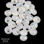 8/0 Pearl White AB Czech Raindrop-General Bead