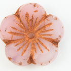 21mm Opal Rose/Copper Hibiscus Flower Bead (1 or 6 Pcs) #CZL906-General Bead