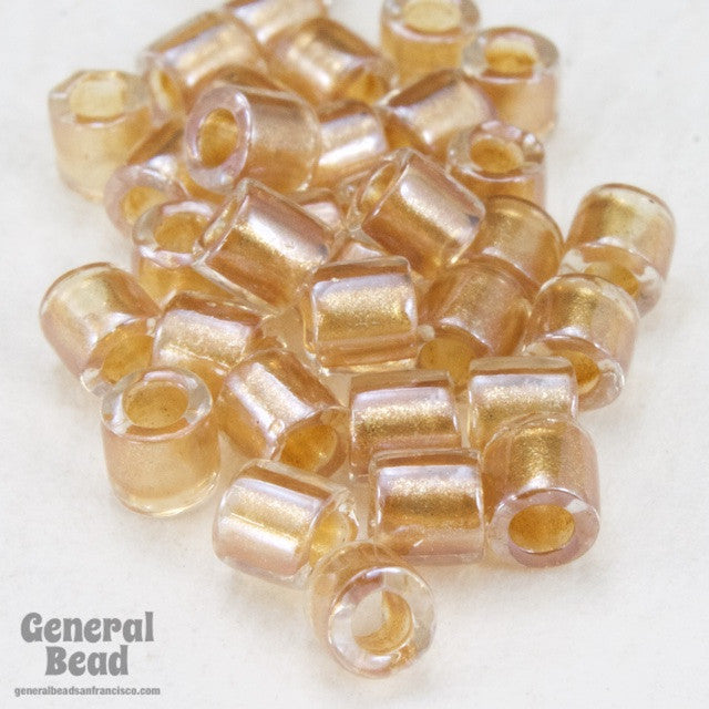DBL901- 8/0 Shimmering Rose Gold Lined Crystal Miyuki Delica Beads
