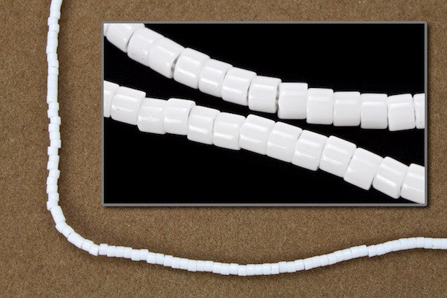 Miyuki Delica Seed Beads, 11/0 Size, Opaque Chalk White DB200 (2.5 Tube) —  Beadaholique