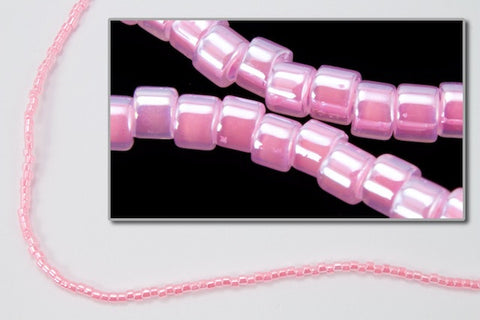 Miyuki Delica Seed Bead 11/0 Opal Silver Lined Dyed Light Pink 2-inch Tube  DB624