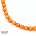 6mm Orange Wood Bead #DXJ013