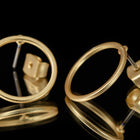 15mm Matte Gold Hypoallergenic Hoop Post #EFD140