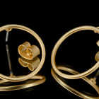 18mm Matte Gold Hypoallergenic Hoop Post #EFD141