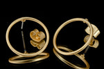 18mm Matte Gold Hypoallergenic Hoop Post #EFD141