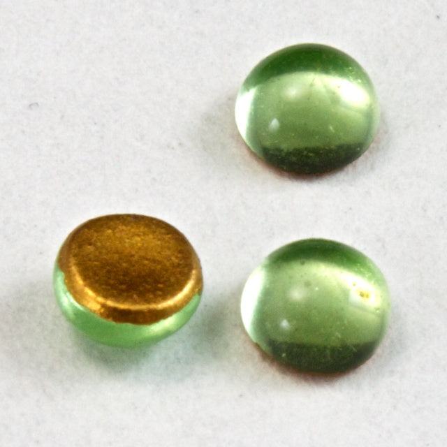 Peridot Smooth Glass Cabochons