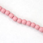 6mm Opaque Rose Druk Bead #GAD011-General Bead
