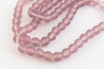 4mm Matte Transparent Light Amethyst Druk Bead #GAB043-General Bead