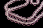 4mm Matte Transparent Light Amethyst Druk Bead #GAB043-General Bead