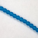 12mm Opal Capri Blue Druk Bead (300 Pcs) #GAH063