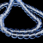 8mm Transparent Light Sapphire Druk Bead #GAF036-General Bead