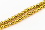 8mm 24 Kt. Gold Plated Druk Bead #GAF088-General Bead