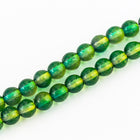 4mm Two Tone Green/Yellow Druk Bead #GAB160-General Bead