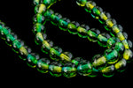 4mm Two Tone Green/Yellow Druk Bead #GAB160-General Bead