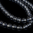 6mm Two Tone Grey/Crystal Druk Bead (25 Pcs) #GAD148-General Bead