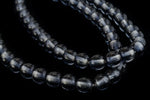 6mm Two Tone Grey/Crystal Druk Bead (25 Pcs) #GAD148-General Bead