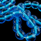 4mm Transparent Dark Aqua Druk Bead #GAB125-General Bead