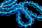 4mm Transparent Dark Aqua Druk Bead #GAB125-General Bead