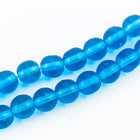 4mm Transparent Dark Aqua Druk Bead #GAB125-General Bead