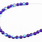 6mm Transparent Cobalt AB Druk Bead #GAD038-General Bead