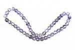 6mm Matte Jet/Crystal Stripe Druk Bead #GAD073-General Bead