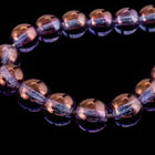 8mm Gold Luster Amethyst Druk Bead (25 Pcs) #GAF084-General Bead