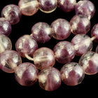 6mm Luster Lavender Cloud Druk Bead (25 Pcs) #GAD131-General Bead