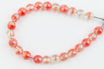 6mm Luster Coral Cloud Druk Bead (25 Pcs) #GAD132-General Bead