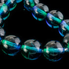 4mm Two Tone Blue/Green Druk Bead #GAB159-General Bead