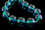 4mm Two Tone Blue/Green Druk Bead #GAB159-General Bead