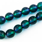 4mm Two Tone Blue/Green Druk Bead #GAB159-General Bead