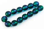 4mm Two Tone Blue/Green Druk Bead #GAB159-General Bead