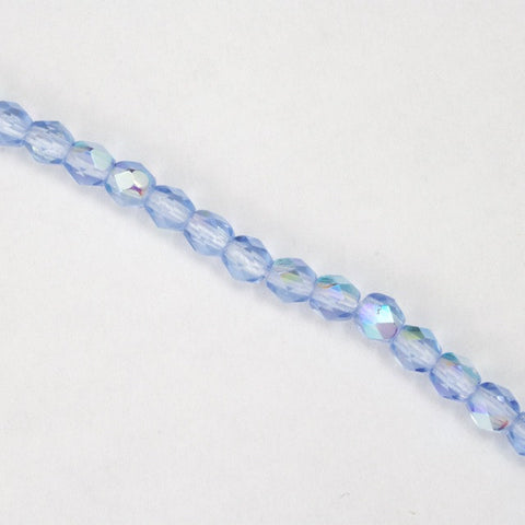 4mm Transparent Light Sapphire AB Fire Polished Bead-General Bead