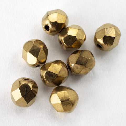 6mm Bronze Fire Polished Bead-General Bead