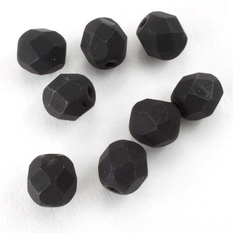 6mm Matte Black Fire Polished Bead-General Bead