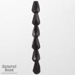 5mm x 7mm Opaque Black Faceted Teardrop-General Bead