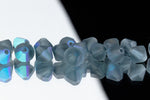 Preciosa 6250 Matte Montana AB Faceted Bicone (3mm, 4mm, 5mm, 6mm)