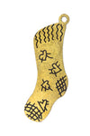 35mm Antique Brass Stocking Charm (2 Pcs) #HOLO005
