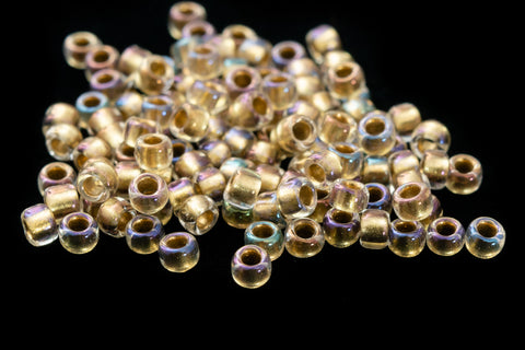15/0 Lined Crystal/ Topaz Pearl AB Japanese Seed Bead (20 Gm, 1/2 Kilo) #JJO004