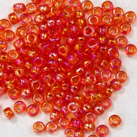 15/0 Transparent Chinese Red AB Japanese Seed Bead-General Bead