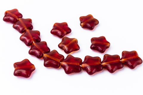 8mm Transparent Ruby Star Bead #KHG004-General Bead