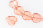 24mm Transparent Rose Heart Bead #KHM009-General Bead