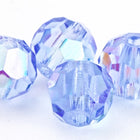 Preciosa 6150 Light Sapphire AB Faceted Round Bead (3mm, 4mm, 6mm, 8mm)