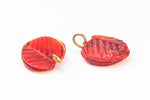 16mm Transparent Ruby Leaf Dangle #LEA010